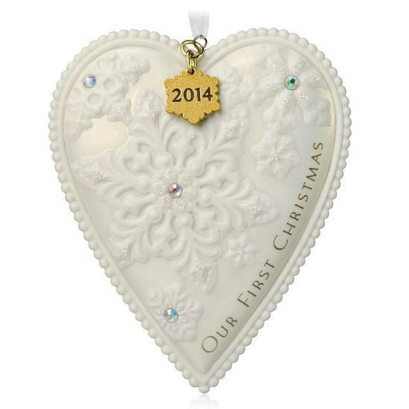 Hallmark Ornament 2014 Our First Christmas, Porcelain