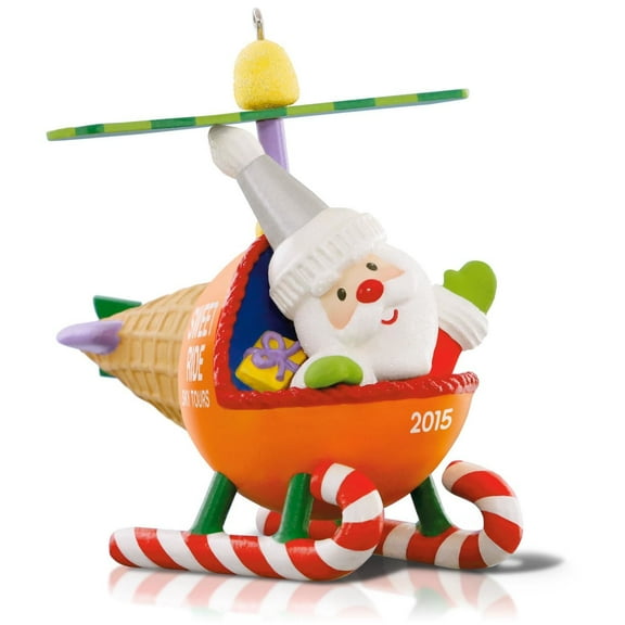 Hallmark Ornament 2015 Santa's Sweet Ride #9 Helicopter