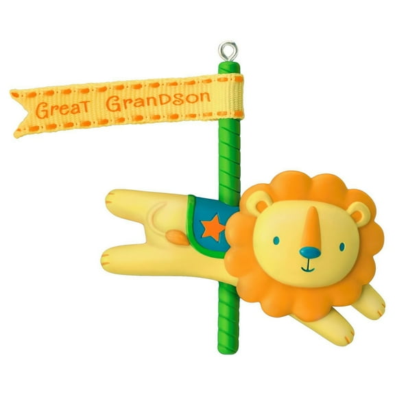 Great Grandson Carousel Lion Hallmark Keepsake Ornament 2016