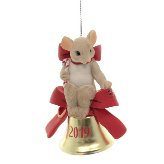 Charming Tails Let The Joy Of The Year Ring Through 2019 Annual Ornament 132093