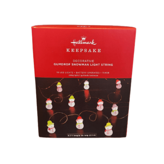 Hallmark Ornament 2023 Gumdrop Snowman Light String of 10