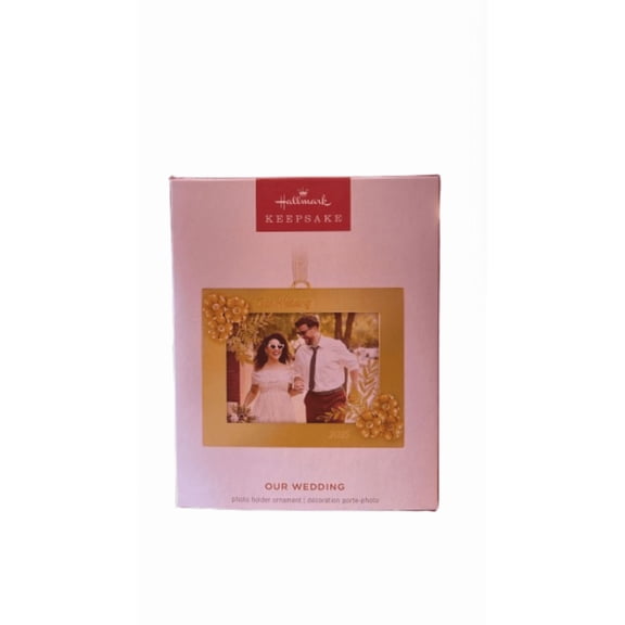 Hallmark 2025 Keepsake Our Wedding Metal Photo Frame Christmas Ornament New Box