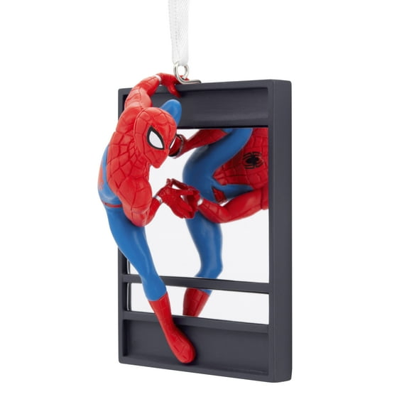 Hallmark Christmas Ornament (Marvel Spider-Man on Window), 1 Count