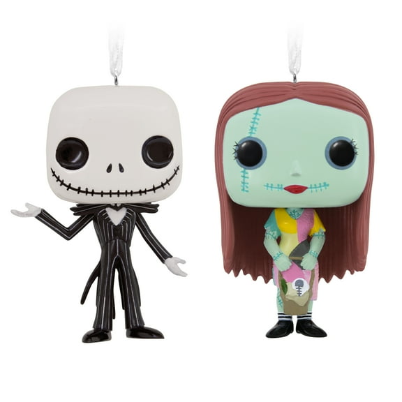 Hallmark Ornaments (Disney The Nightmare Before Christmas Jack Skellington and Sally Funko POP!), Set of 2