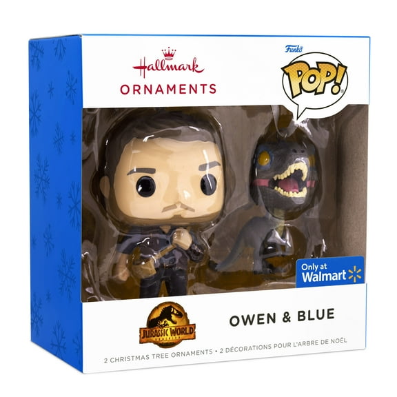 Hallmark Ornaments (Jurassic World Owen and Blue Funko POP!, Set of 2) - Limited Availability