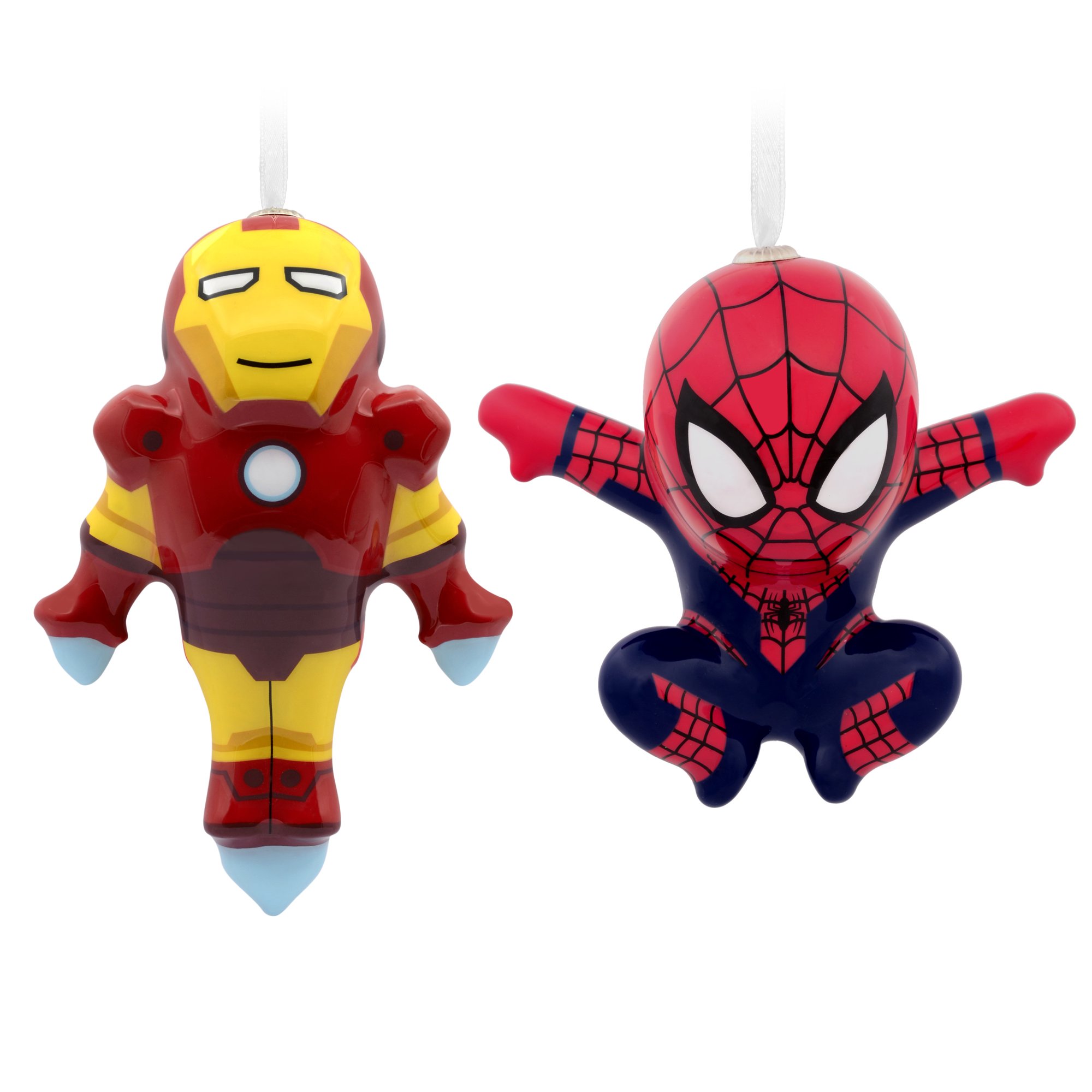 Hallmark Ornaments (Marvel Spider-Man and Iron Man Decoupage), Set of 2