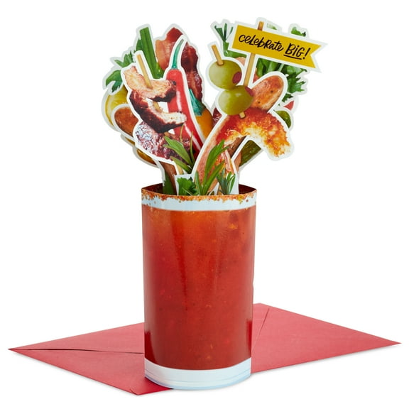 Hallmark Paper Wonder Funny 3D Pop-Up Birthday or Congratulations Card (Big Bloody Mary)
