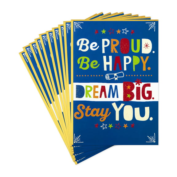 Hallmark Pack of 10 Graduation Cards with Envelopes (Dream Big)