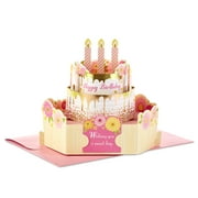 Hallmark Paper Wonder Birthday Pop Up Greeting Card for Women (Pink and Gold Birthday Cake)