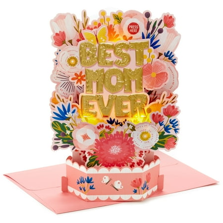 Hallmark Paper Wonder Birthday or Mother's Day Pop Up Greeting Card for Mom with Light and Sound (Best Mom Ever)