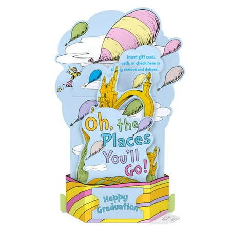 Hallmark Paper Wonder Displayable Pop Up Graduation Card (Dr. Seuss, Oh the Places You'll Go)