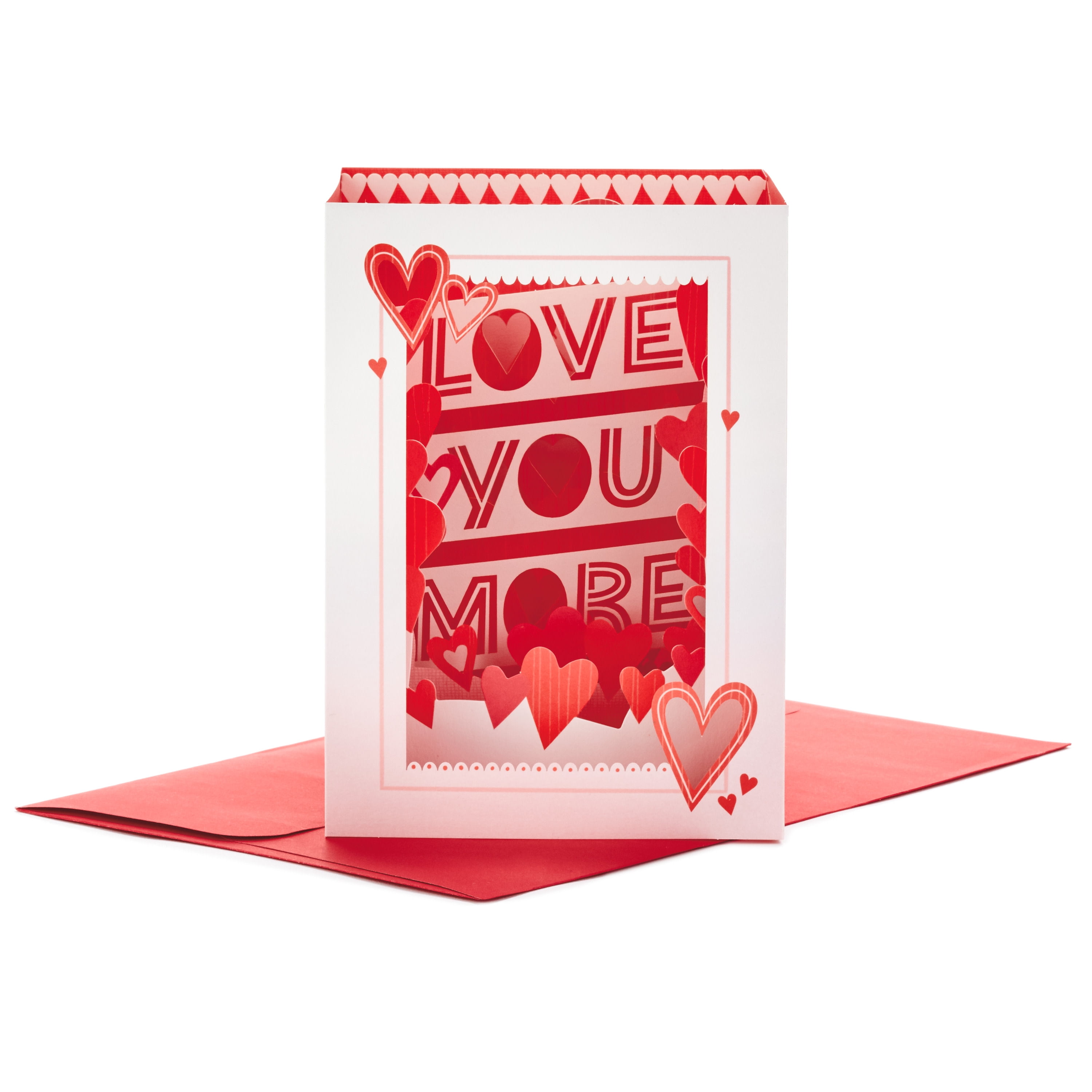 Hallmark Paper Wonder Displayable Valentines Day Pop Up Card (Love You  More) 