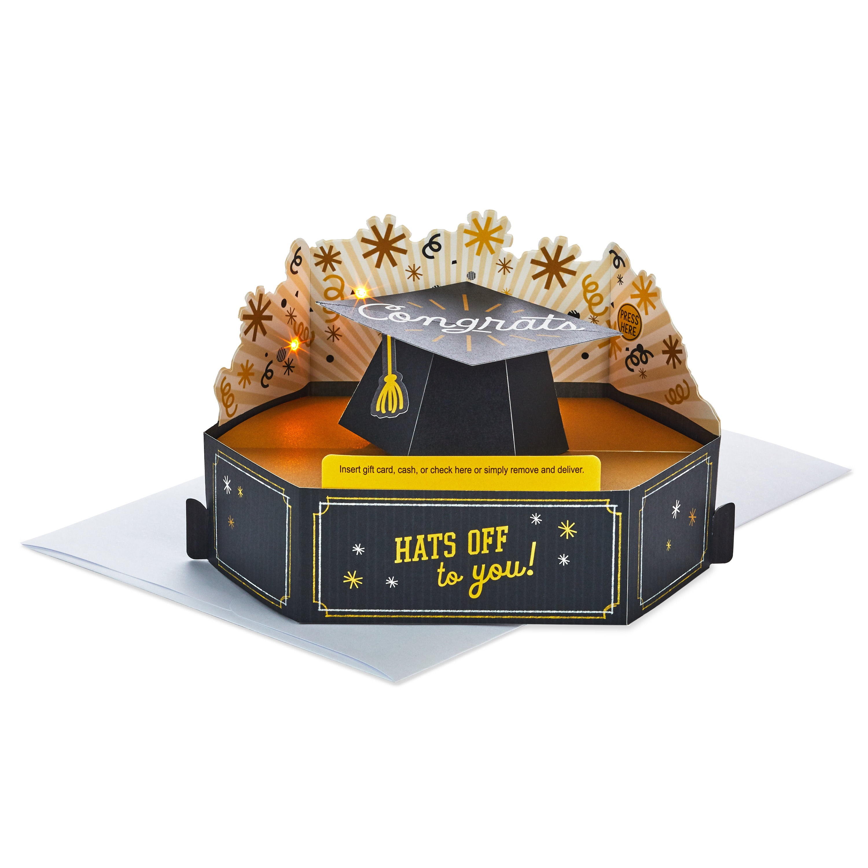 Hallmark Paper Wonder 3D Musical Graduation Card with Gift and Money ...