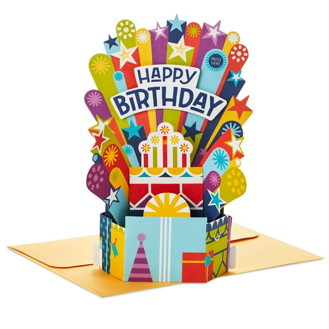 Hallmark Paper Wonder Pop Up Birthday Card with Music (Birthday Cake ...