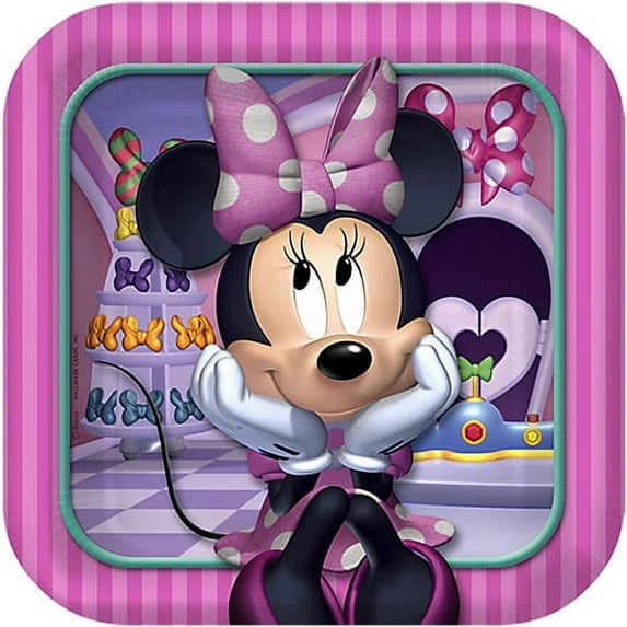 Disney Minnie Mouse Birthday Party Dessert Paper Plates 7" - 8CT