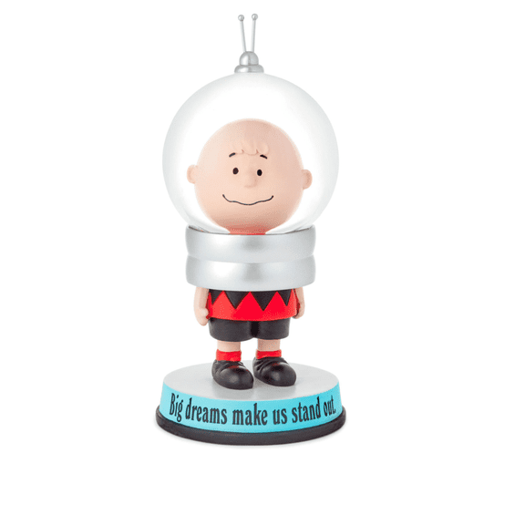 Hallmark Peanuts Charlie Brown Big Dreams Make Us Stand Out Snow Globe New Tag