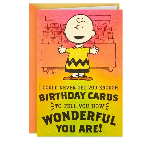Hallmark Peanuts Funny Birthday Card With Mini Cards (Charlie Brown Wonderful You)