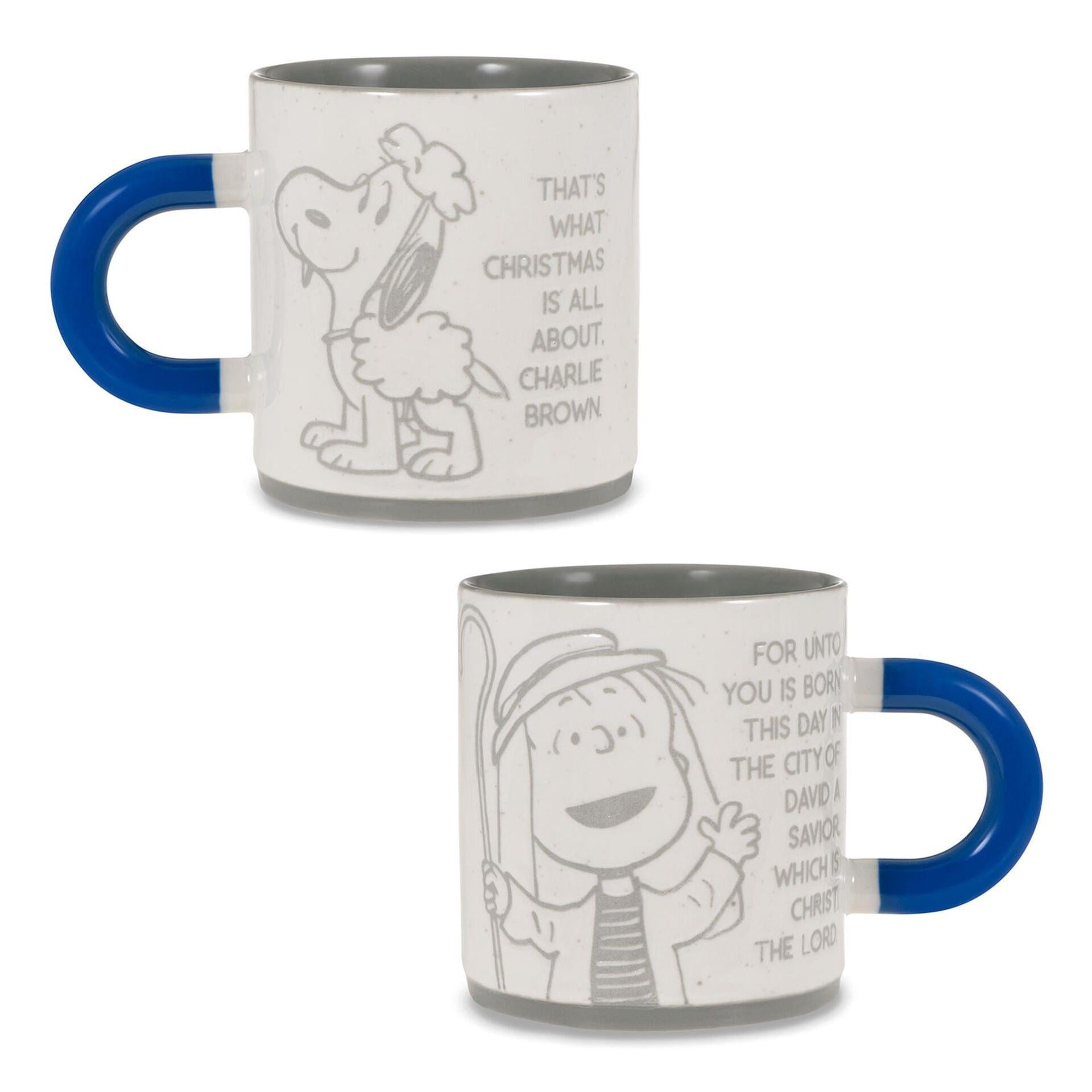 Hallmark Peanuts Linus Nativity Speech Speckled Christmas Coffee Mug 16