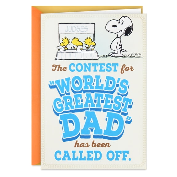 Hallmark Peanuts Pop-Up Birthday Card for Dad (Snoopy and Woodstock No Contest)