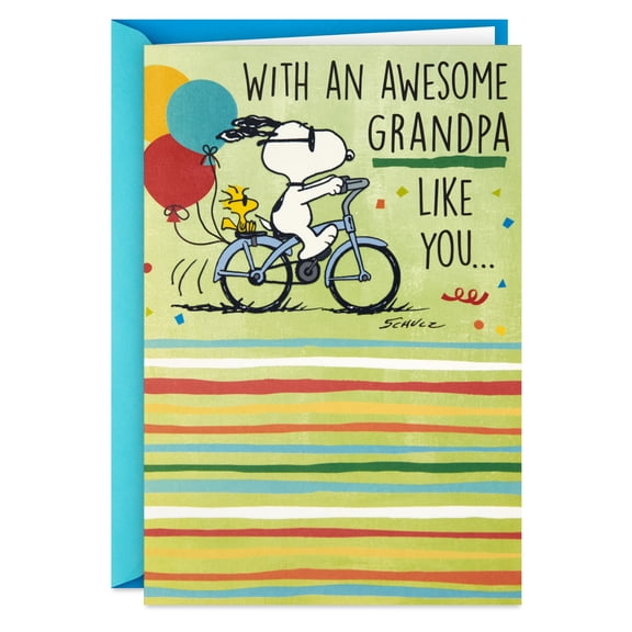 Hallmark Peanuts Pop-Up Birthday Card for Grandpa From Kid (Life Is One Sweet Ride With You)