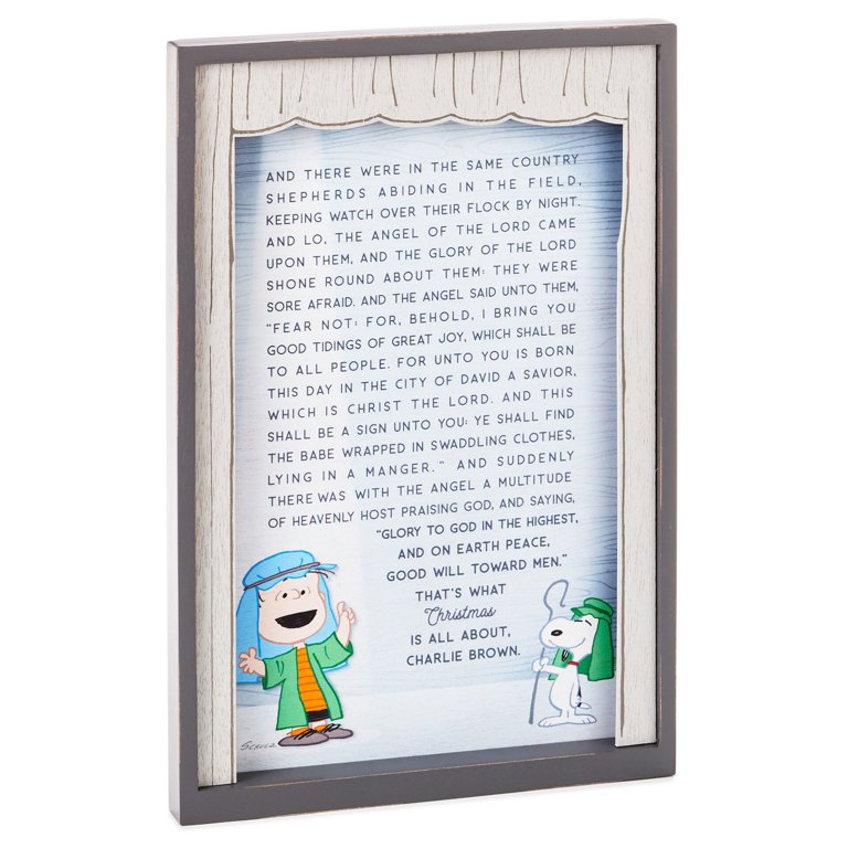 hallmark-peanuts-snoopy-linus-nativity-speech-framed-wood-quote-sign-new-walmart-com