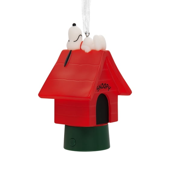 Hallmark Peanuts Snoopy on Doghouse with Light Ornament, 0.13lbs