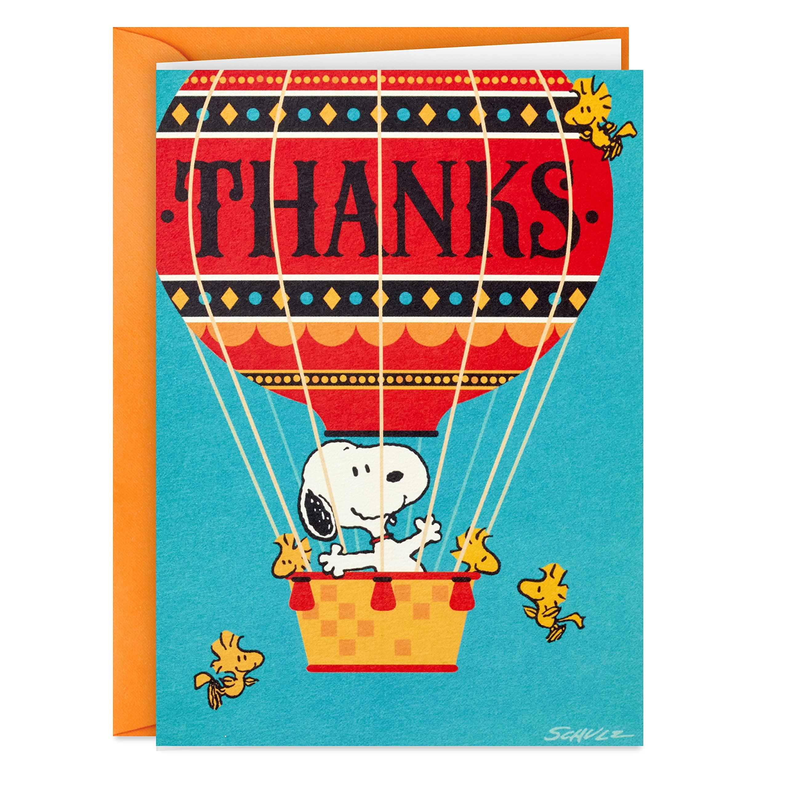 Hallmark Peanuts Thank You Cards, Snoopy in Hot Air Balloon (20 Cards ...