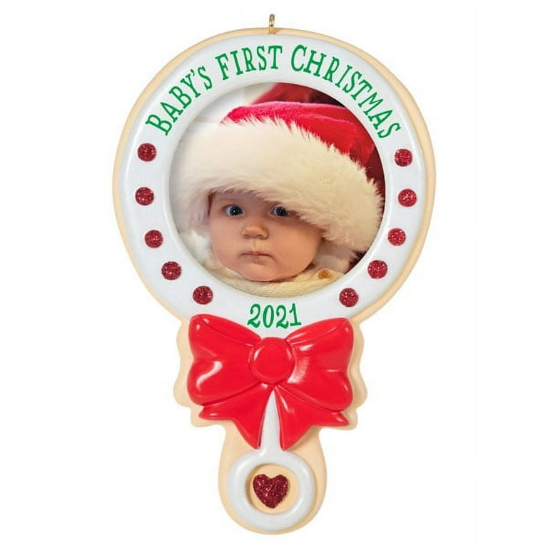Hallmark QGO2192 Baby s First Christmas Photo Frame 2021 Ornament