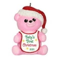 thumbnail image 1 of Baby's First Christmas 2021 Pink Bear Hallmark Keepsake Christmas Ornament, 1 of 5