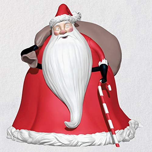 Disney Tim Burton's The Nightmare Before Christmas Collection Santa Claus Ornament With Light and Sound