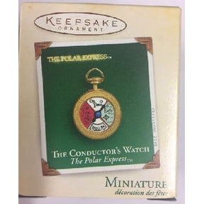 Hallmark QXM6472 Miniature Polar Express Conductor's Watch Ornamanet