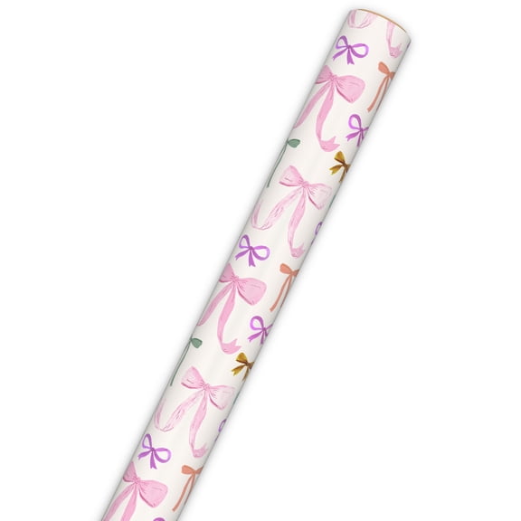 Hallmark Wrapping Paper Roll (Colorful Bows on White) 20 sq. ft.