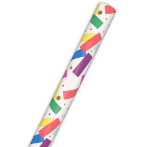 Hallmark Wrapping Paper Roll (Colorful Confetti on White) 20 sq. ft.