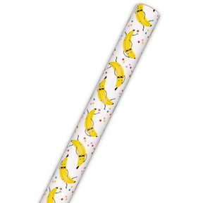 Hallmark Wrapping Paper Roll (Banana Scented Dancing Bananas) 15 Sq. ft.