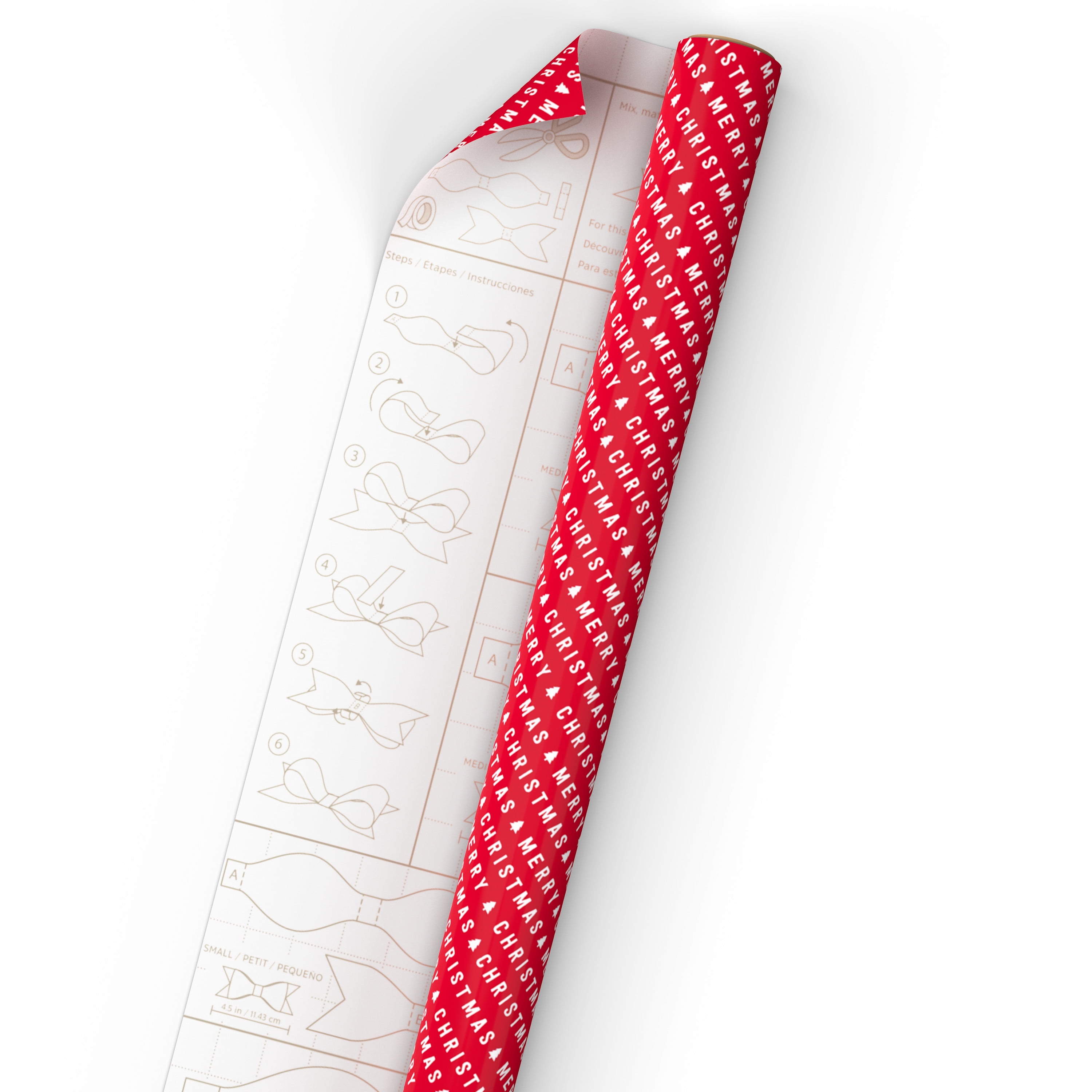 Hallmark Recyclable Christmas Wrapping Paper with Cutlines and Optional