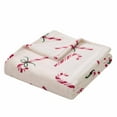 thumbnail image 1 of Hallmark Red Candy Canes Plush Throw, 50" x 70", 1 of 4