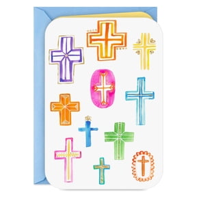 Hallmark Religious Blank Card (Colorful Crosses)