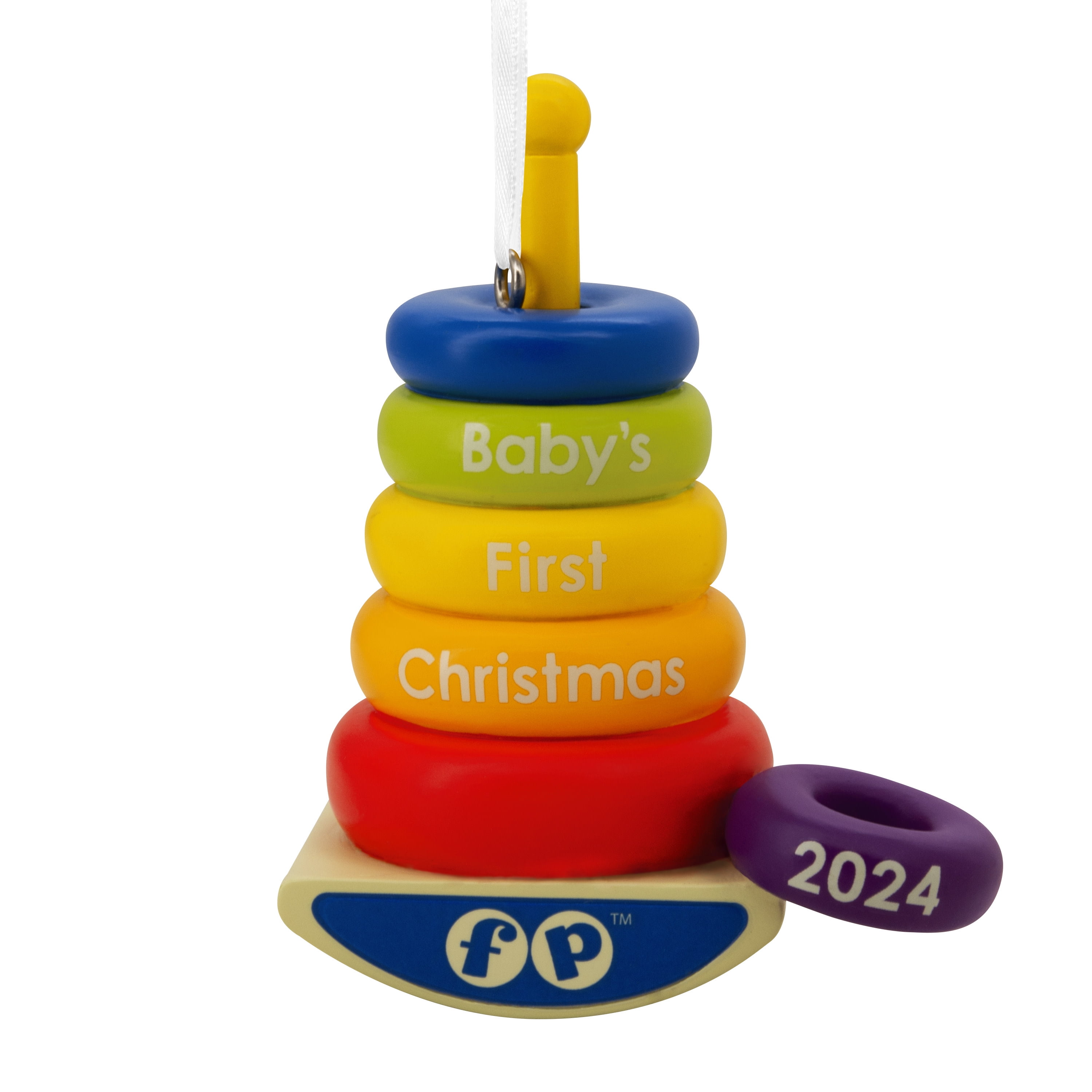 Hallmark Fisher-Price Rock-a-Stack Baby's 1st Christmas 2024 Christmas Ornament