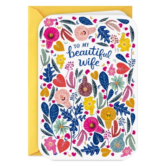 Hallmark Romantic Anniversary Card for Wife (You Make Our Life Better)