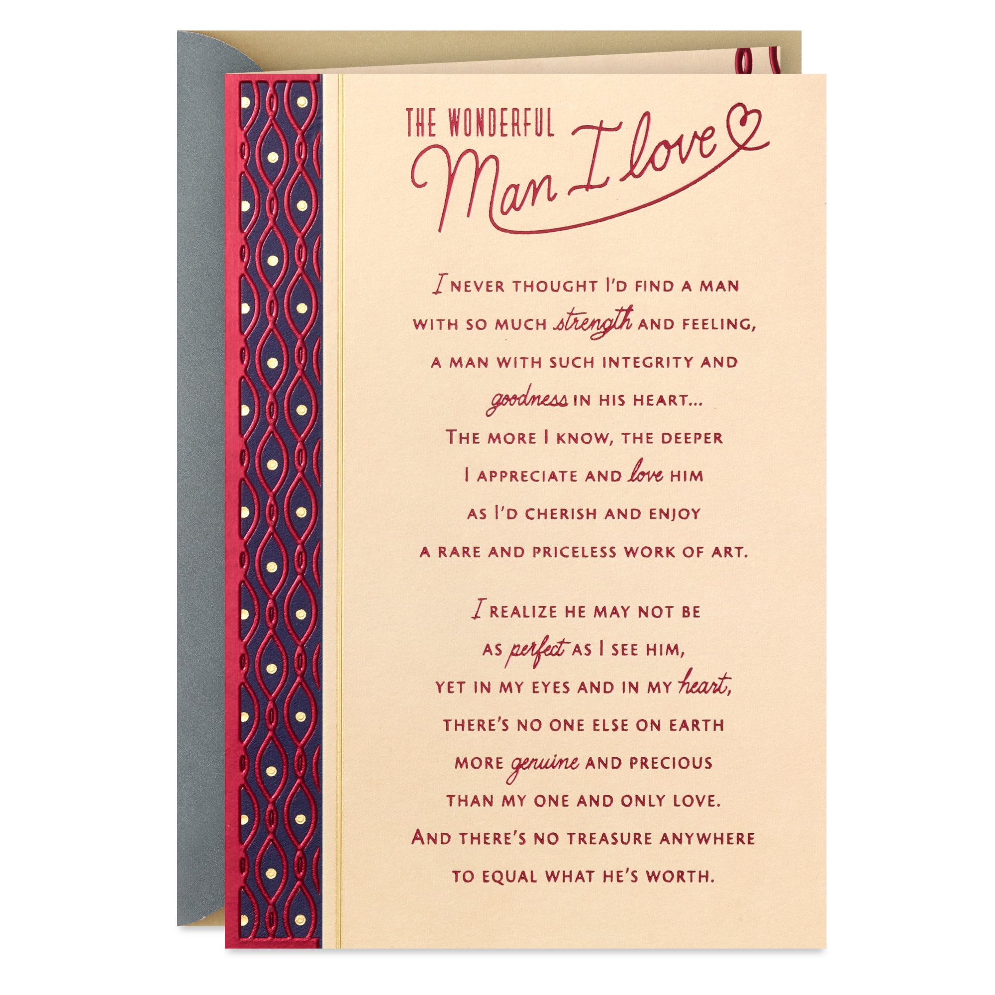 Hallmark Romantic Birthday Card for Him (Strength, Integrity and Goodness)  - Walmart.com, image size:2000x2000