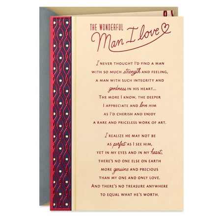 Hallmark Romantic Birthday Card for Him (Strength, Integrity and Goodness)