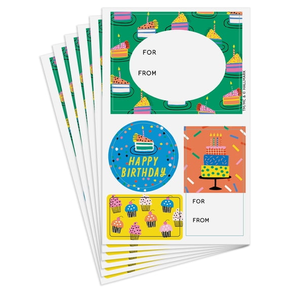 Hallmark Assorted 24-Pack Gift Tag Stickers (Vanilla Scented)