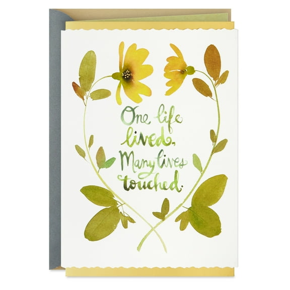 Hallmark Sympathy Card (Felt By Many Hearts)