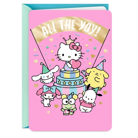 Hallmark Sanrio Hello Kitty & Friends Birthday Card (All the Yay)