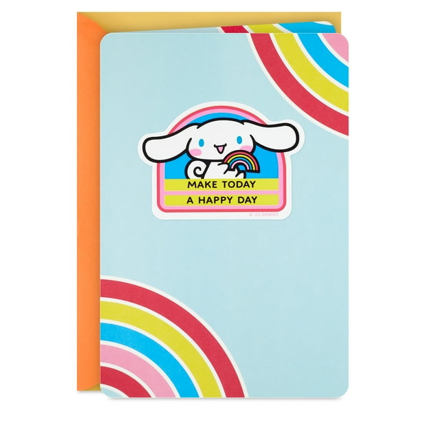 Hallmark Sanrio Hello Kitty & Friends Birthday Card With Decal (Cinnamoroll)