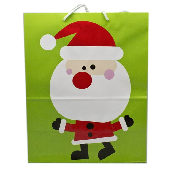 Hallmark Santa Claus Gift  Bag With Tissue Paper -Green Colored Christmas Gift Bag