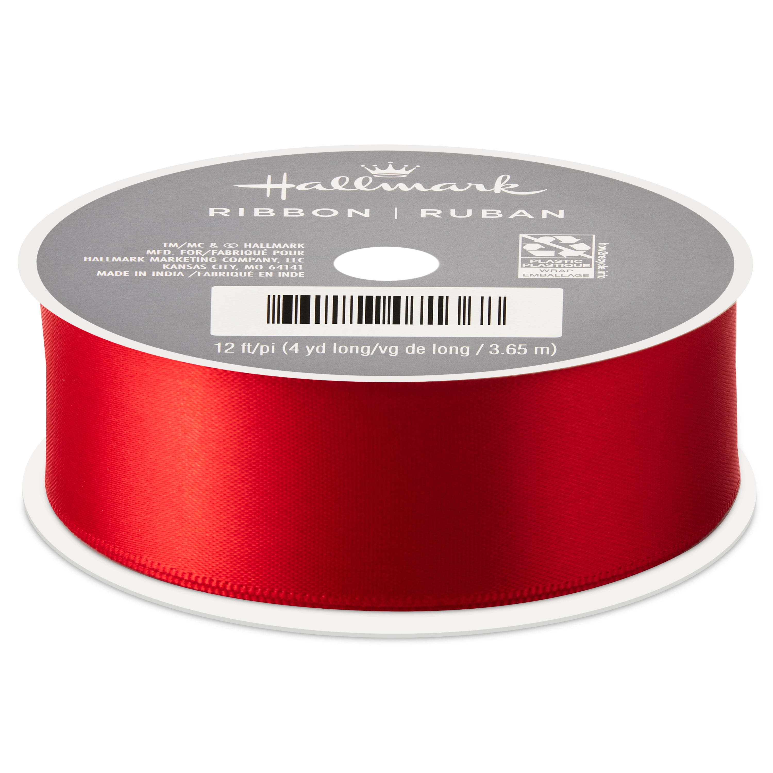 Hallmark Satin Ribbon (Red) 12' - Walmart.com