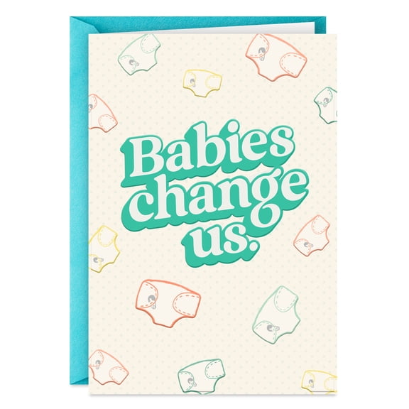 Hallmark Shoebox Funny New Baby Card (Babies Change Us)