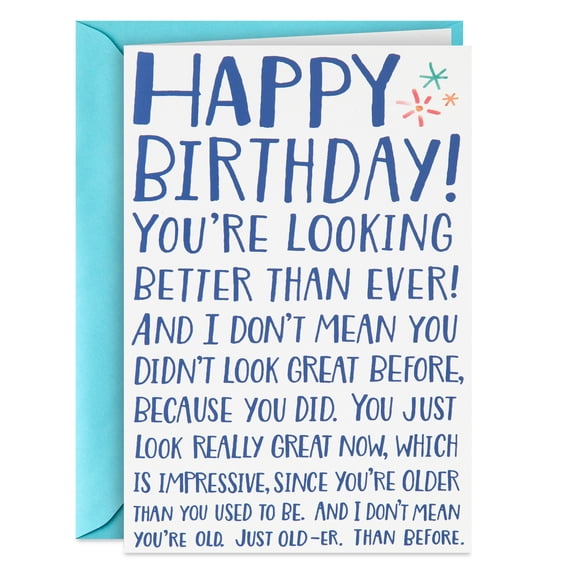 Hallmark Shoebox Funny Birthday Card (You're Looking Better Than Ever!)