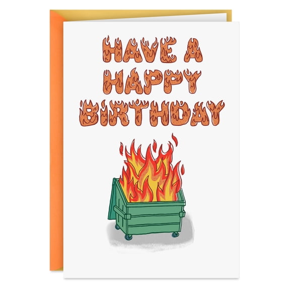 Hallmark Shoebox Funny Birthday Card (Dumpster Fire Horrors)
